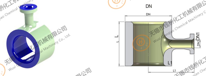 搪玻璃儀表三通管件